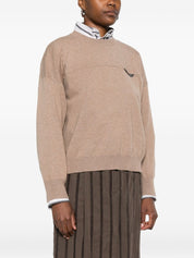 Brunello Cucinelli Brown Cashmere Crewneck Sweater