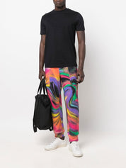 Emporio Armani T-shirts and Polos Blue cotton logo tee