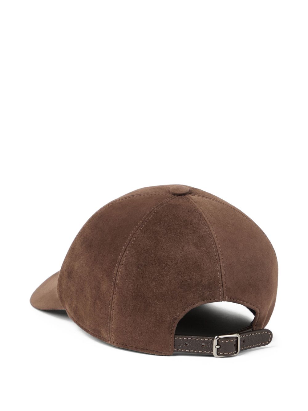 Brunello Cucinelli Hats Brown — Suede Baseball Cap