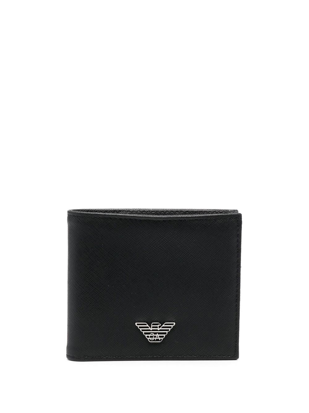 Emporio Armani Bifold wallet in recycled leather