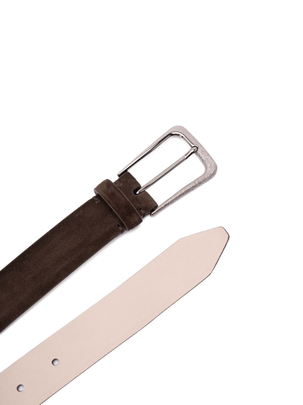 Brunello Cucinelli Belts Black leather with silver buckle