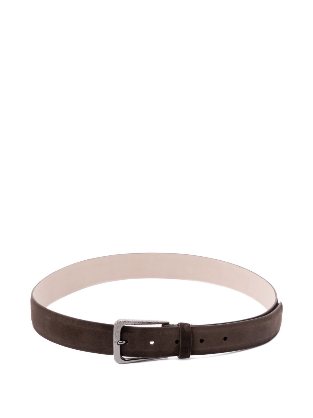 Brunello Cucinelli Belts Black leather with silver buckle