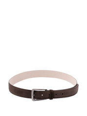 Brunello Cucinelli Belts Black leather with silver buckle