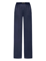 Tom Ford trousers — Blue satin silk pajama pants
