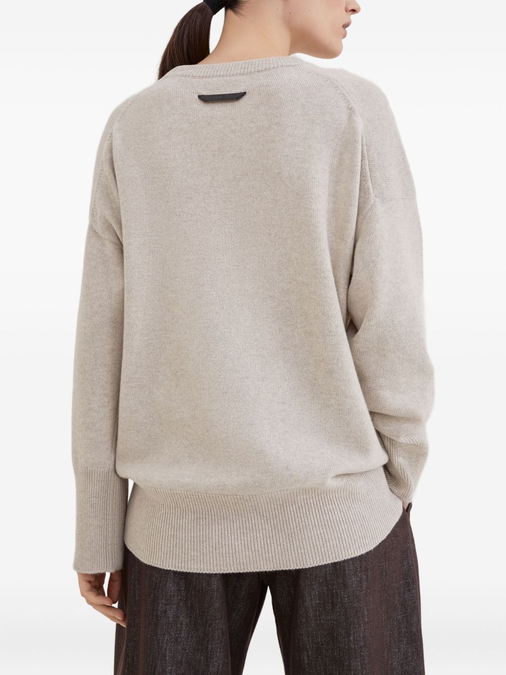 Brunello Cucinelli Cashmere Sweater — Beige Crewneck