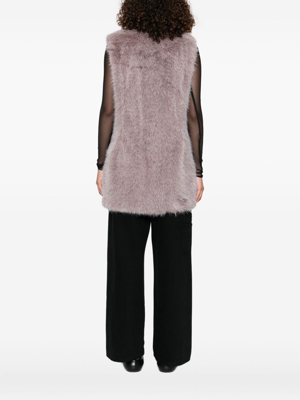 Herno Jackets Pink faux fur vest