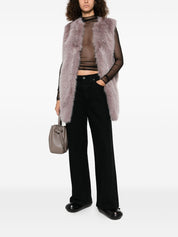 Herno Jackets Pink faux fur vest