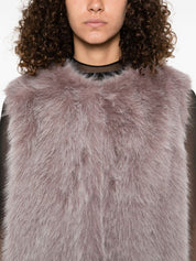 Herno Jackets Pink faux fur vest