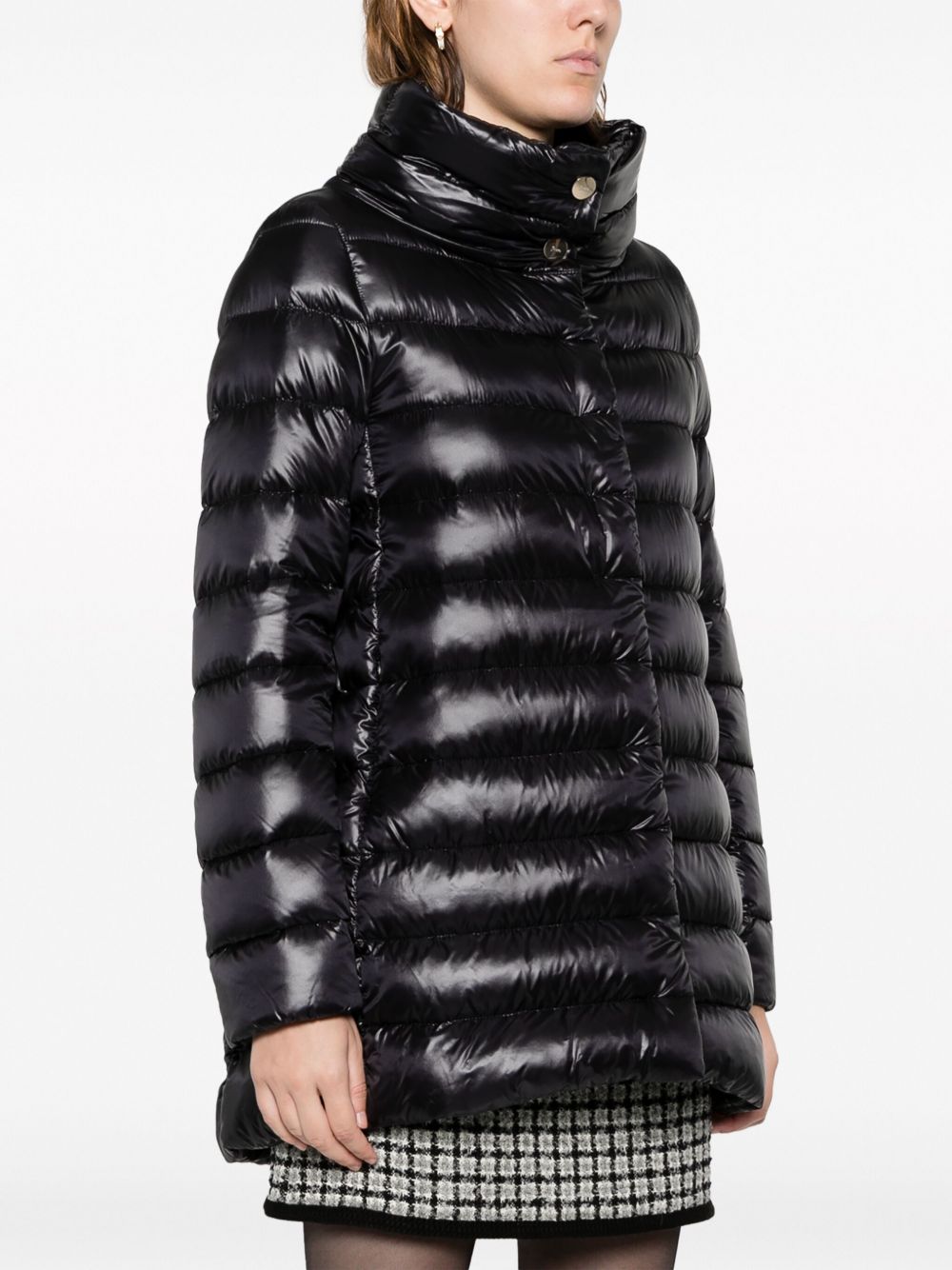 Herno Coats Black midi down jacket