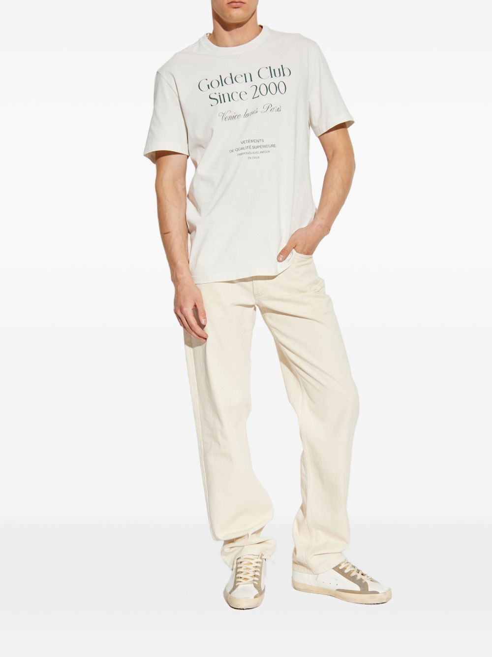 Golden Goose T-shirts and Polos White silk blend
