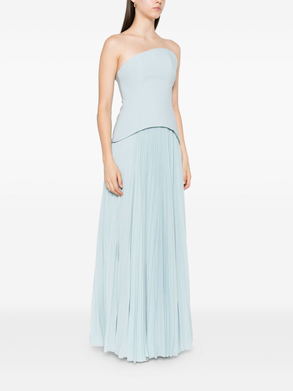 Robe longue bustier bleu clair Solace London