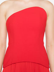 Solace London Dresses Robe longue bustier rouge