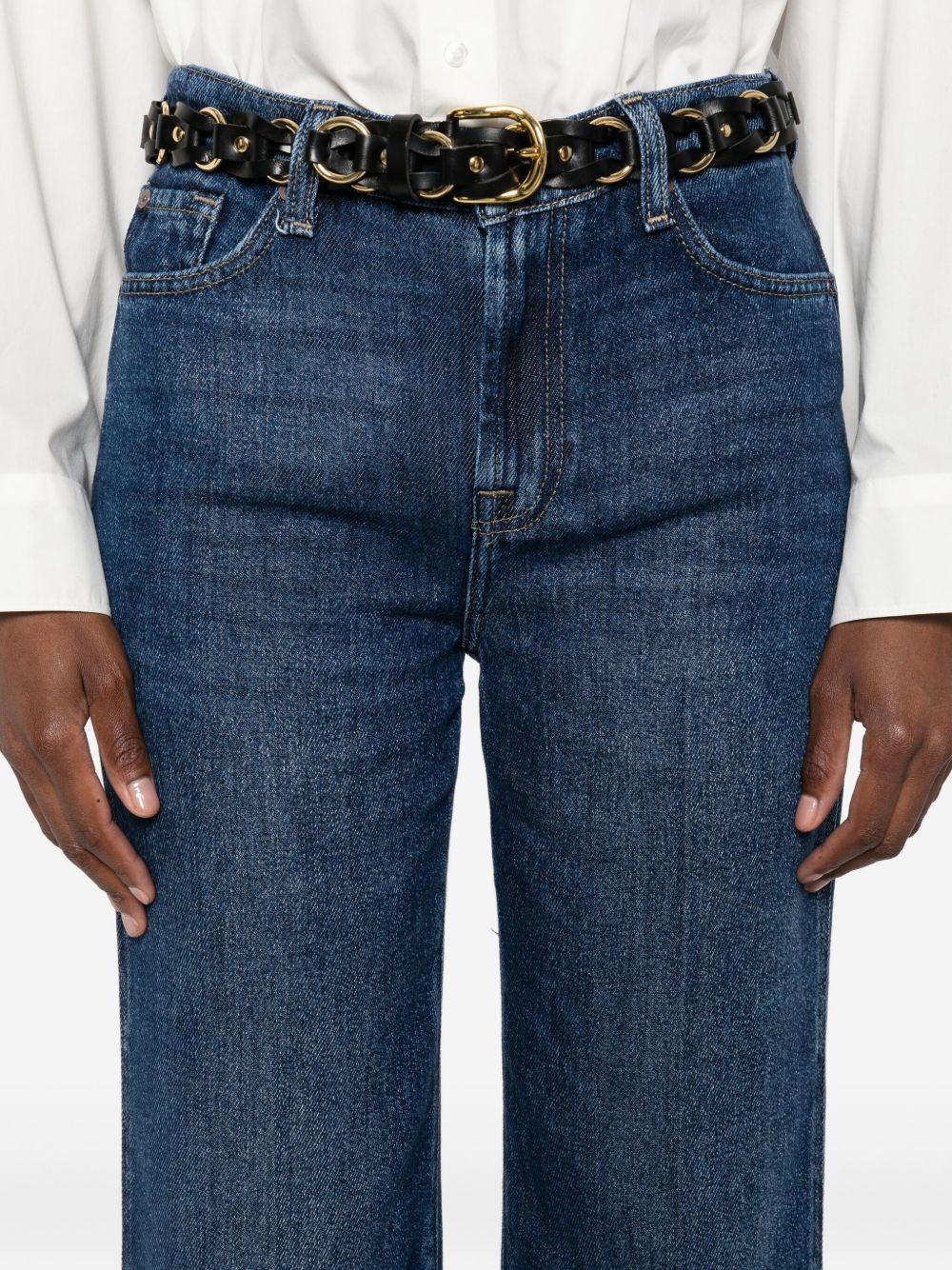 Seven Jeans Bleu taille haute court