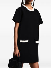 Emporio Armani Dresses Black — Short Ribbed Dress