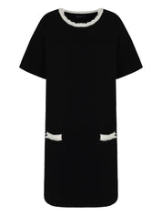 Emporio Armani Dresses Black — Short Ribbed Dress