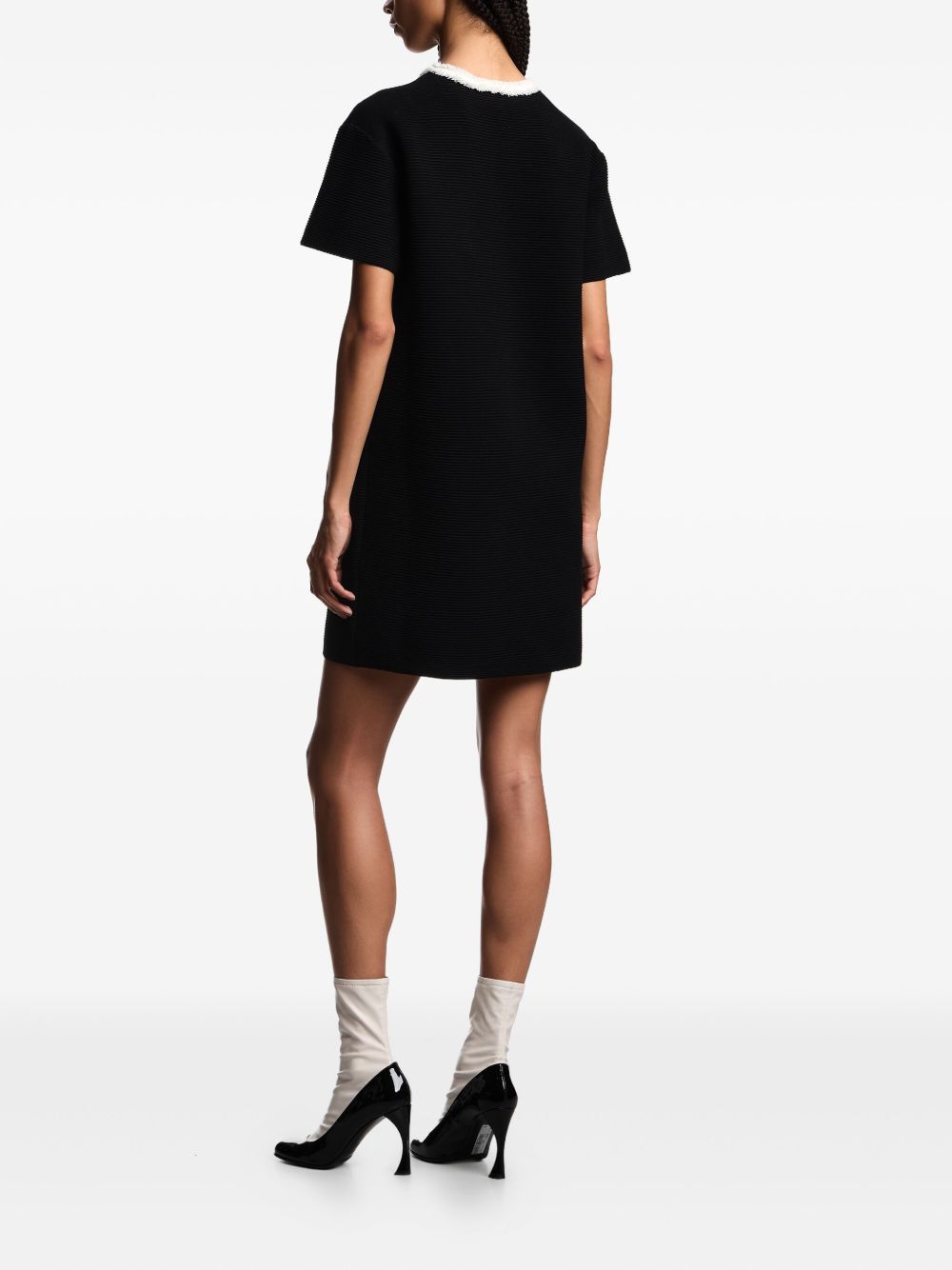 Emporio Armani Dresses Black — Short Ribbed Dress
