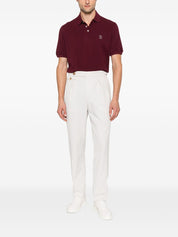 Brunello Cucinelli T-shirts and Polos Red cotton polo