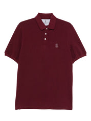 Brunello Cucinelli T-shirts and Polos Red cotton polo