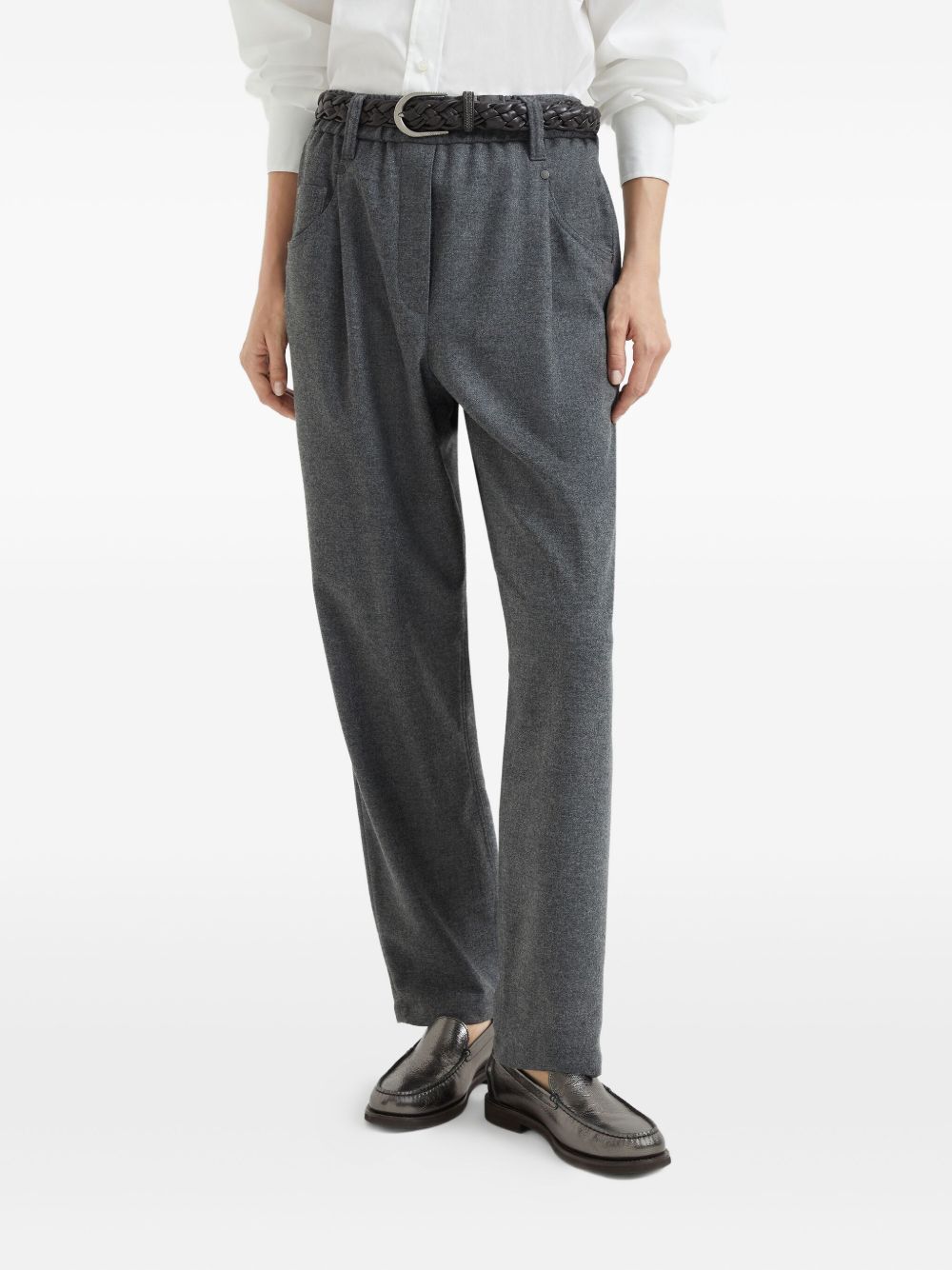 Brunello Cucinelli Grey Wool Trousers