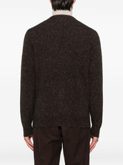 Brunello Cucinelli Brown Wool V-neck Sweater