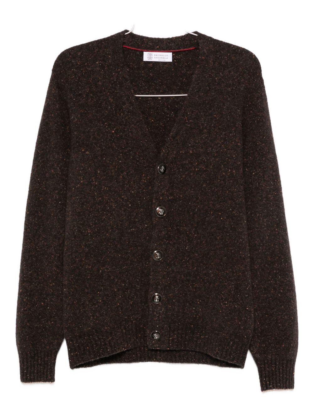 Brunello Cucinelli Brown Wool V-neck Sweater