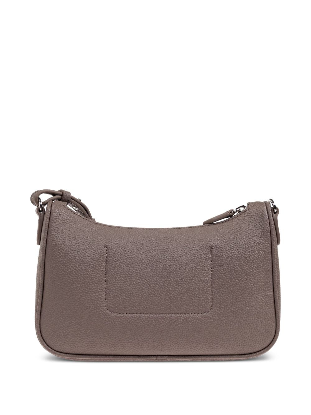 Emporio Armani grey pebbled leather baguette shoulder bag