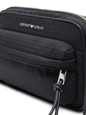 Sac messager à bandoulière avec plaque logo Emporio Armani