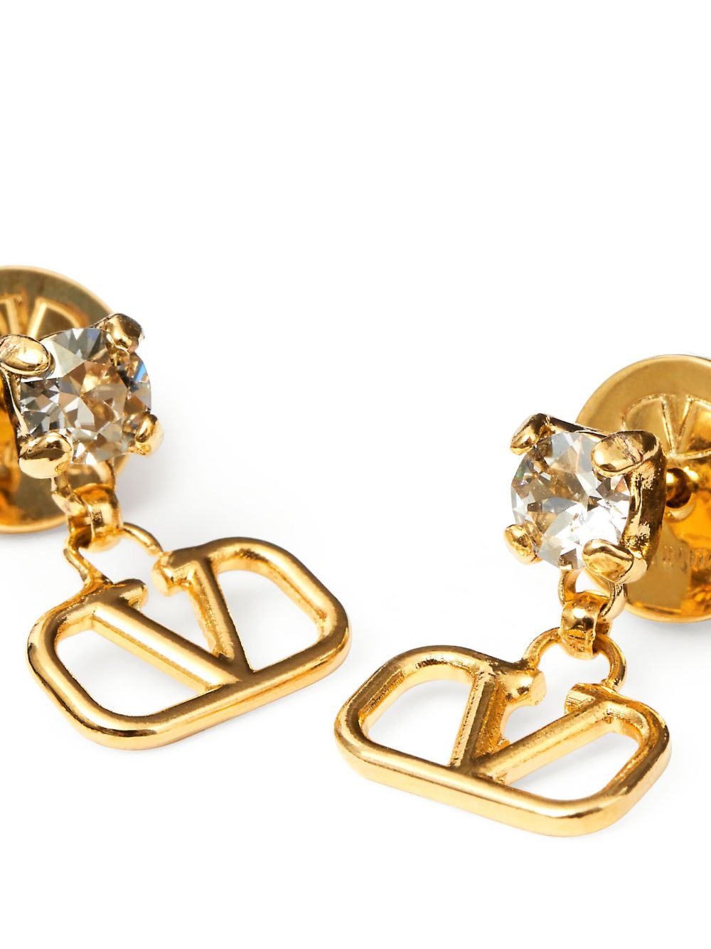 Valentino Garavani VLogo Signature strass earrings in gold-tone brass