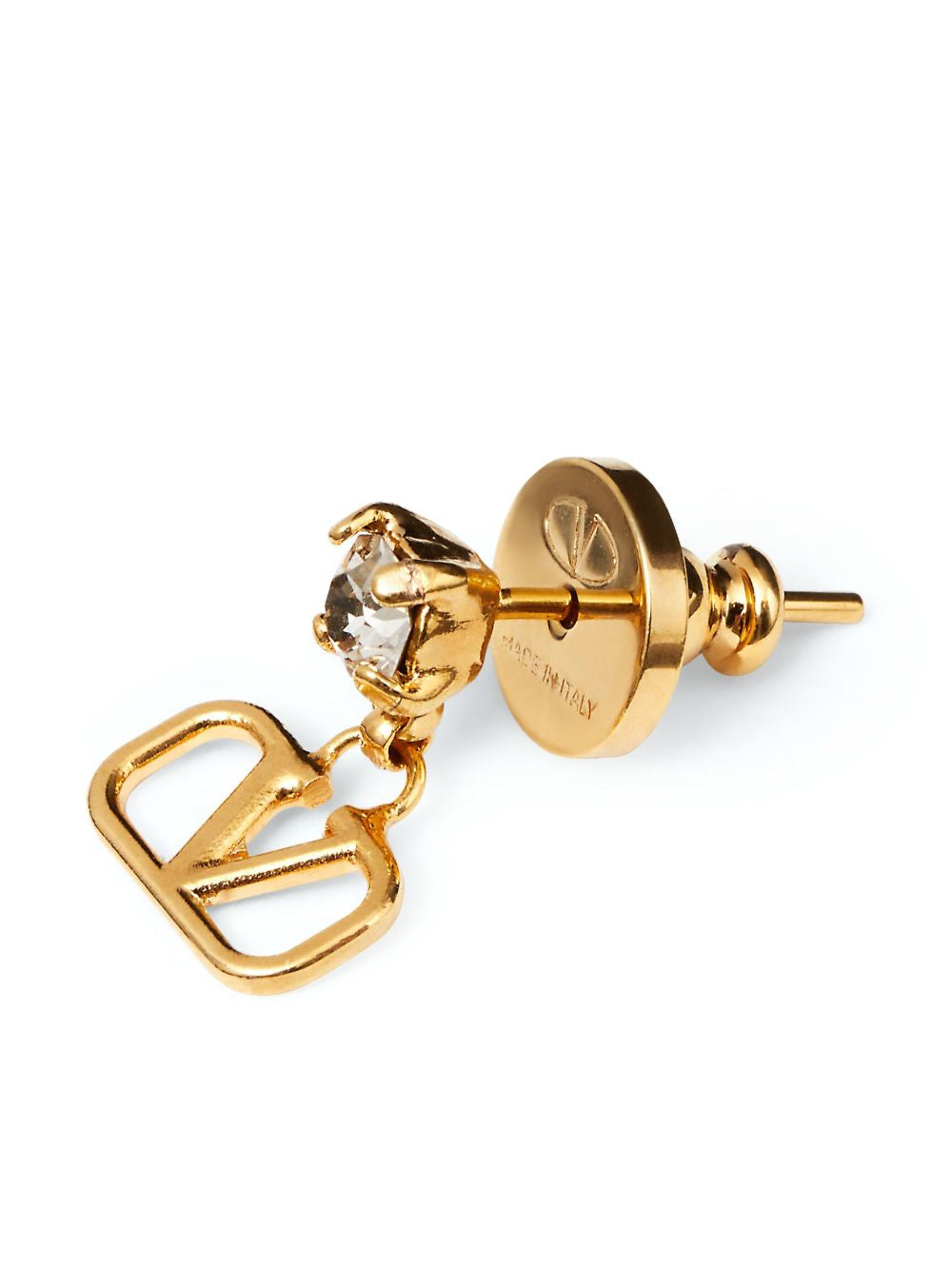 Valentino Garavani VLogo Signature strass earrings in gold-tone brass