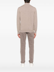 Brunello Cucinelli Sweaters Beige — Cashmere Zip Cardigan