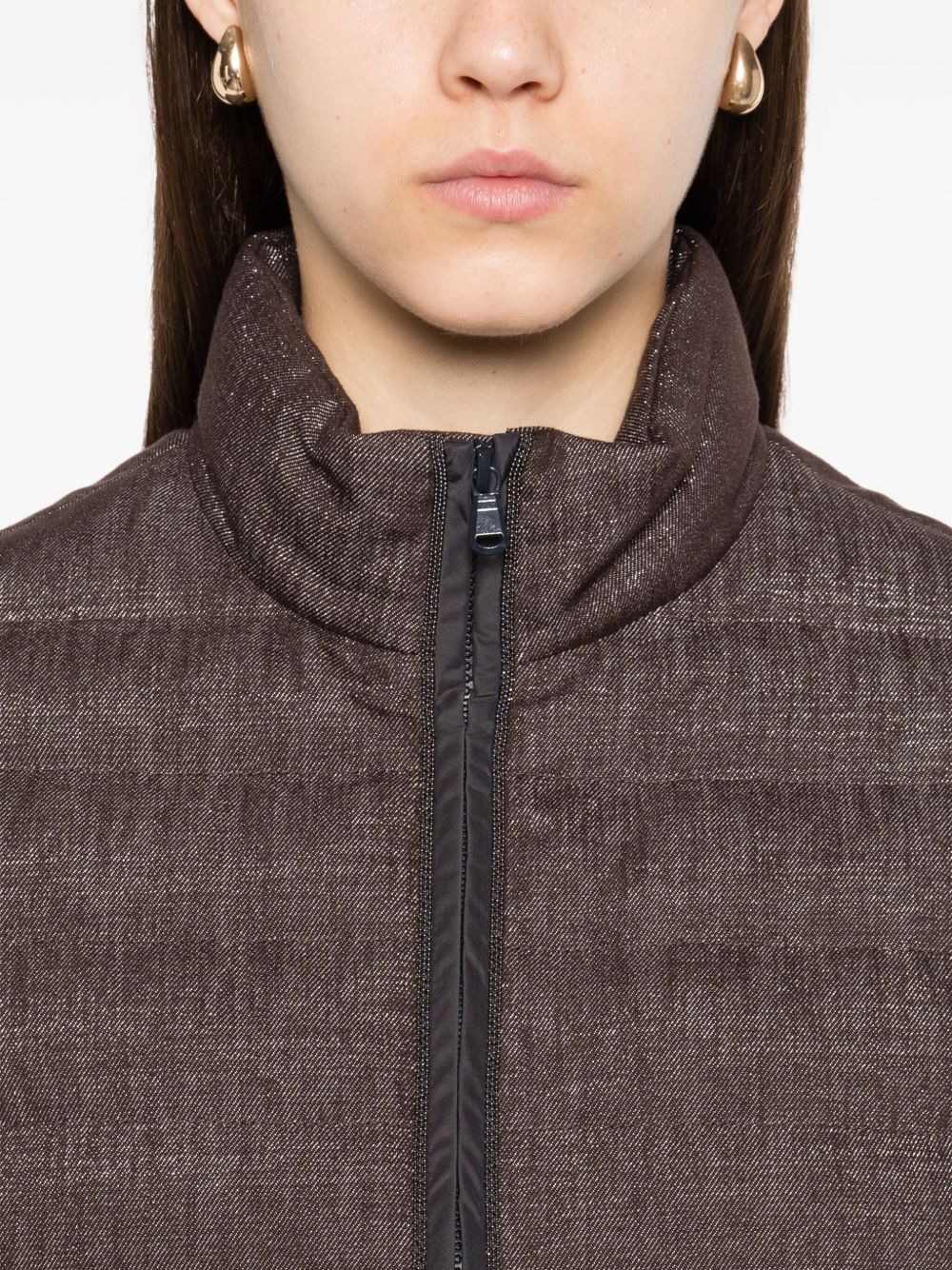 Chaqueta de plumón marrón de Brunello Cucinelli Coats