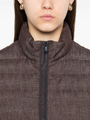 Chaqueta de plumón marrón de Brunello Cucinelli Coats