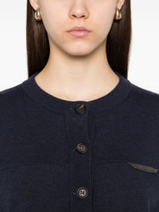 Suéteres Brunello Cucinelli Cárdigan de cachemira azul