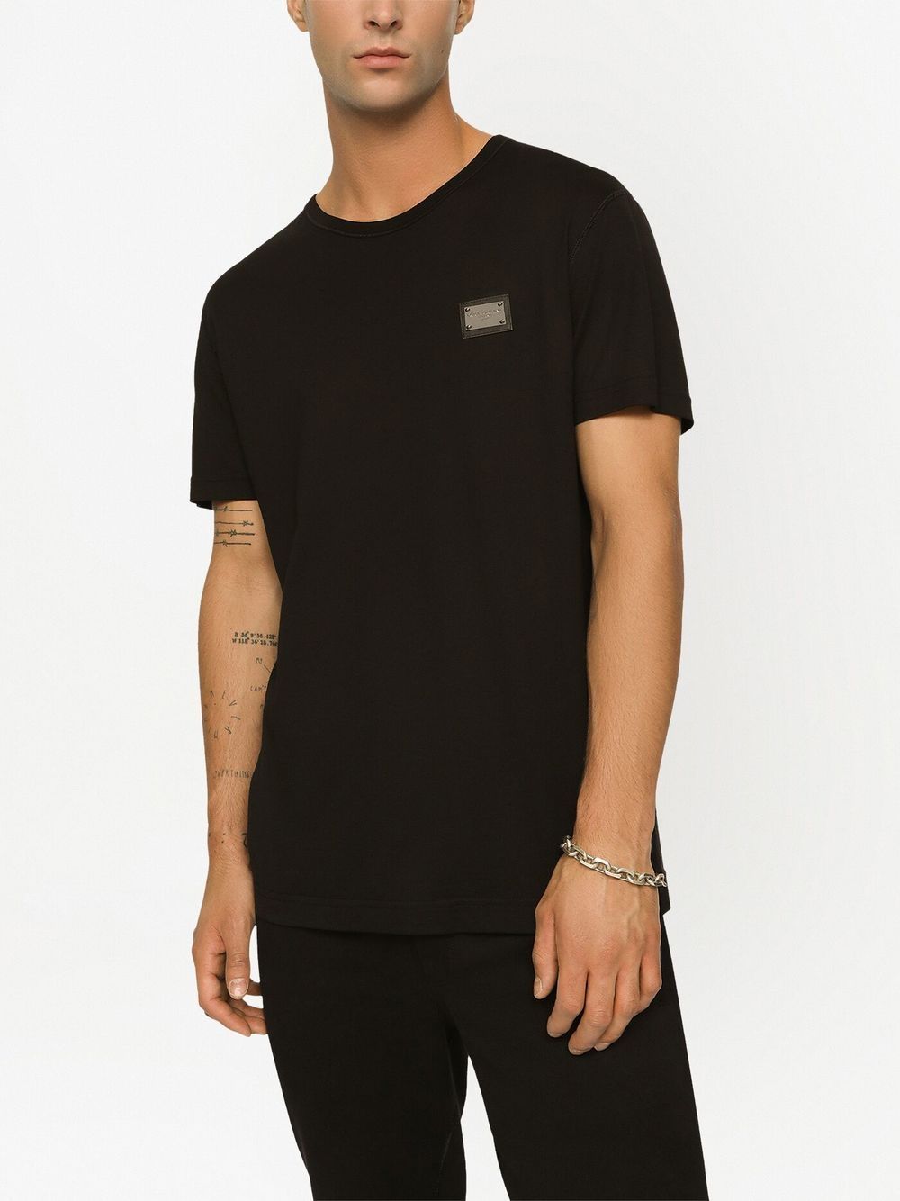 Dolce & Gabbana T-shirts and Polos Black cotton logo tee