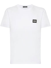 Dolce & Gabbana T-shirts and Polos White cotton logo crewneck