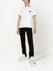 Dolce & Gabbana T-shirts and Polos White cotton logo crewneck
