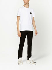 Dolce & Gabbana T-shirts and Polos White cotton logo crewneck