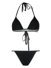 Dolce & Gabbana Sea clothing Black triangle bikini set