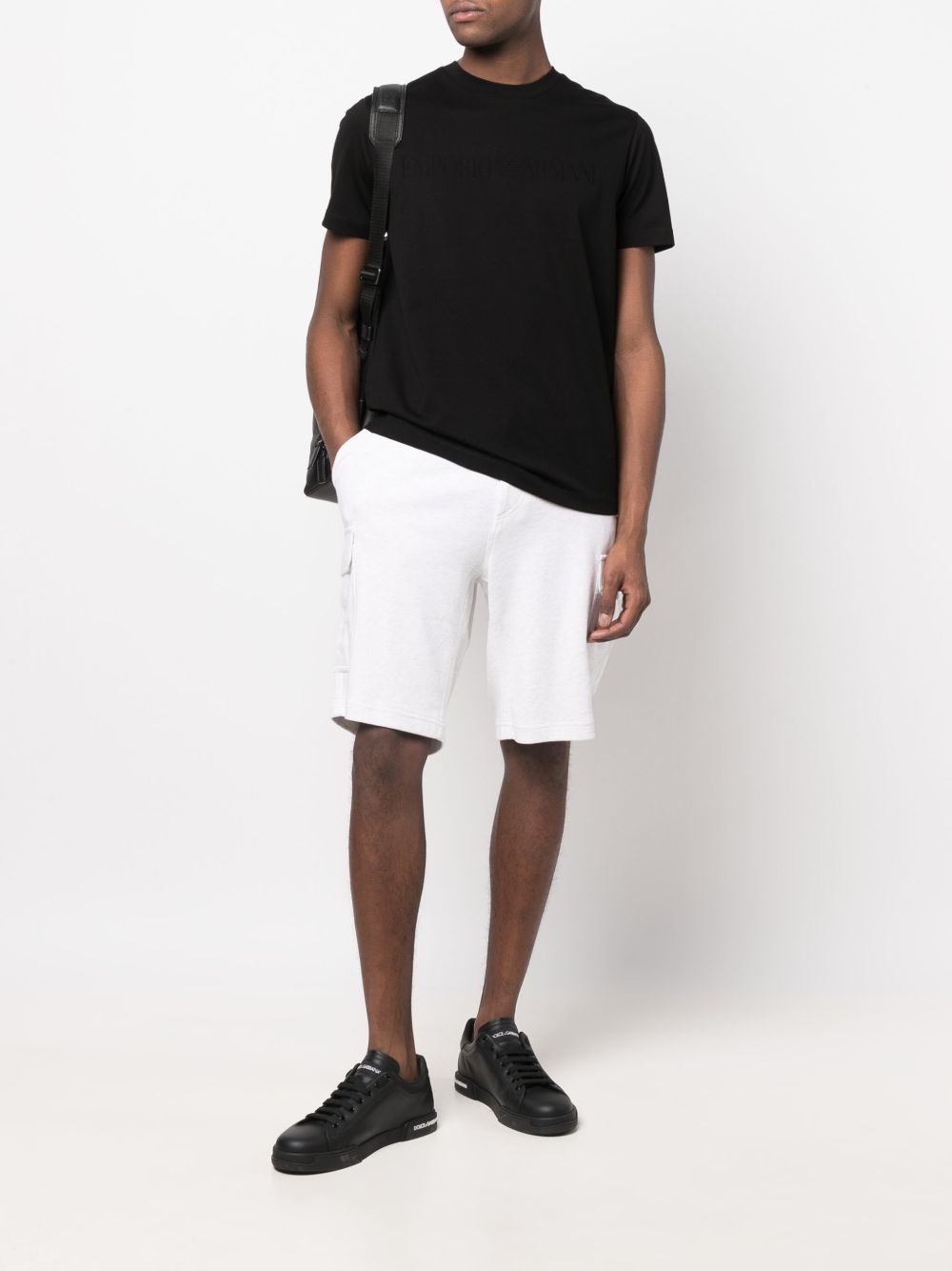 Emporio Armani Black cotton logo T-shirt