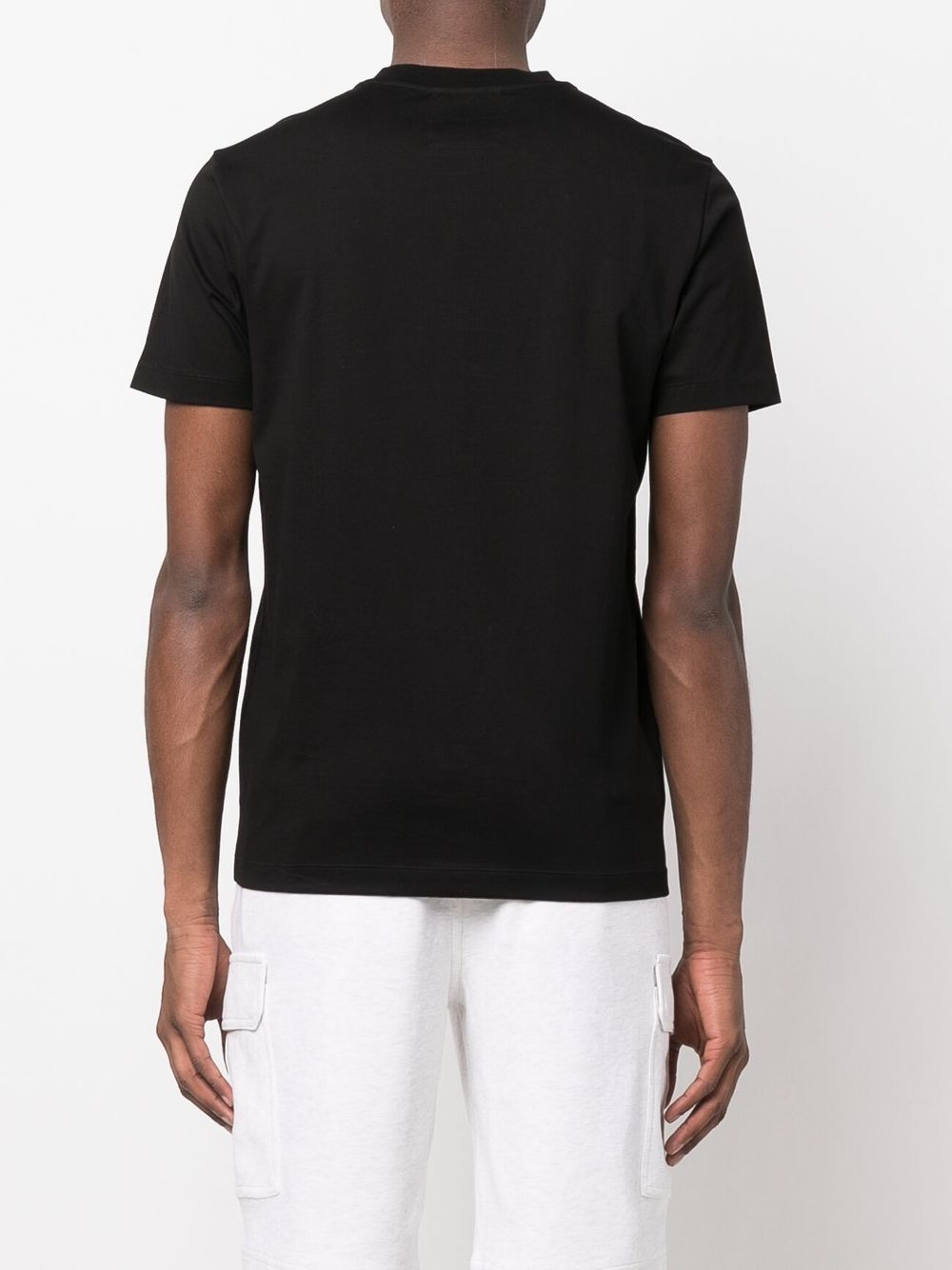 Emporio Armani Black cotton logo T-shirt