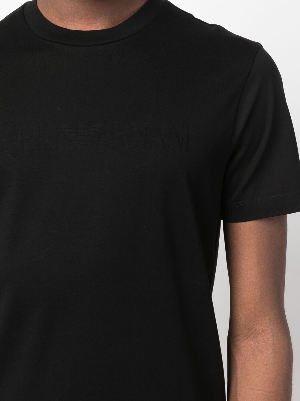Emporio Armani Black cotton logo T-shirt