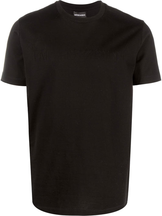 Emporio Armani Black cotton logo T-shirt — Essential Topwear