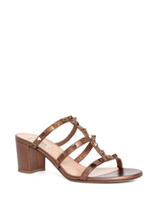 Valentino Garavani Sandals Brown leather Rockstud