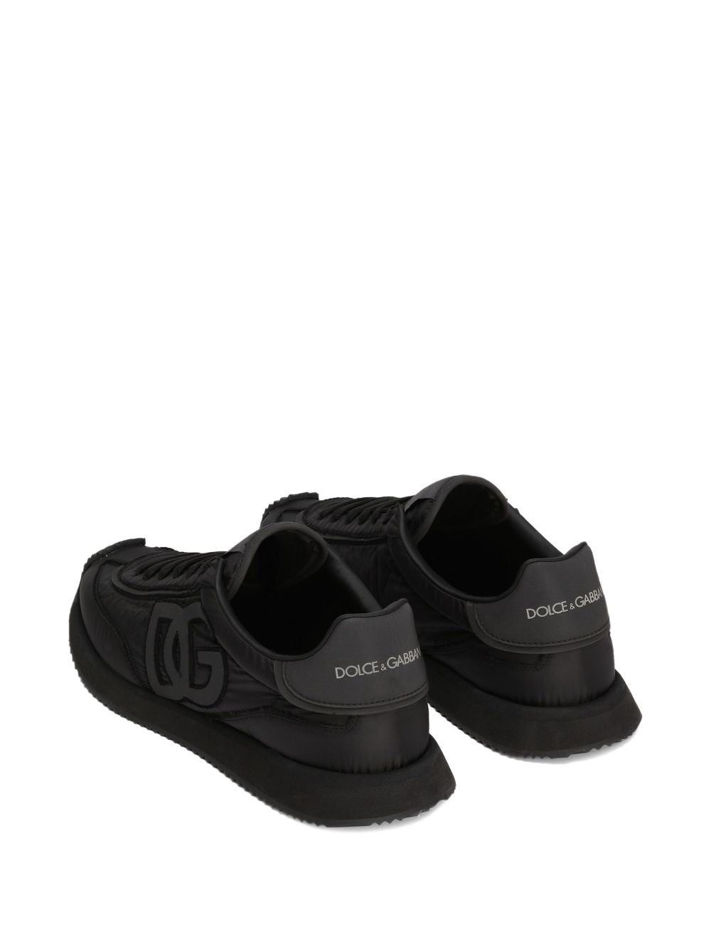 Dolce & Gabbana Sneakers in Black Silk and Nylon