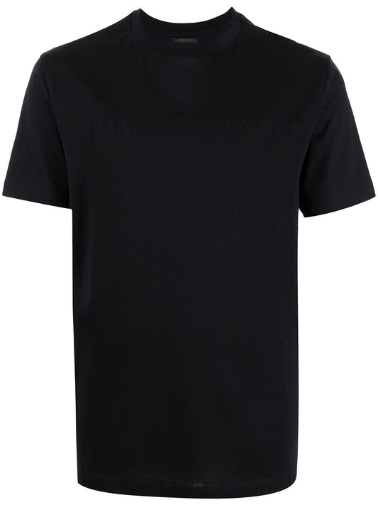 Emporio Armani Blue T‑Shirt — Cotton Crew Neck