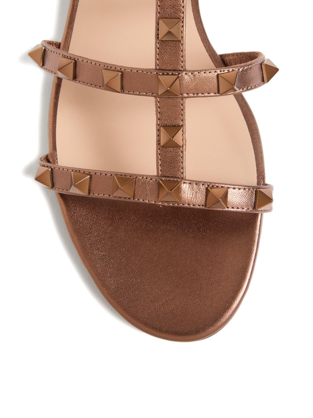 Sandales Valentino Garavani Ballerines Rockstud en cuir marron