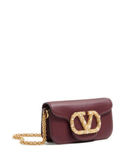 Valentino Garavani Bags.. Bordeaux leather shoulder bag