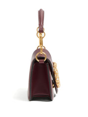 Valentino Garavani Bags.. Bordeaux leather shoulder bag