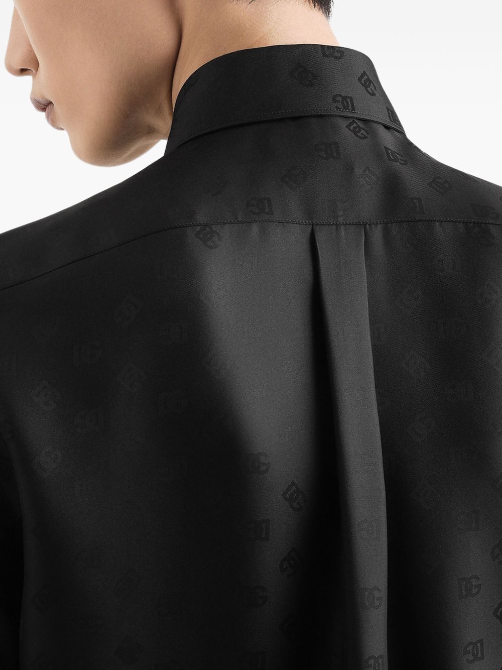 Dolce & Gabbana Shirts Black silk jacquard
