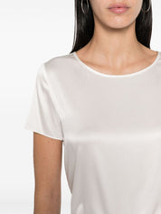 White Silk Satin Top — Emporio Armani 032C